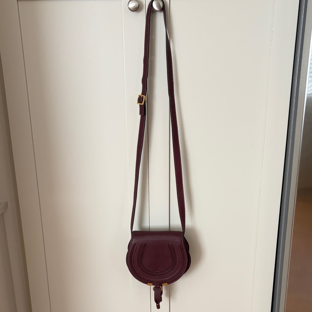 Chloe Mini Marcie Crossbody Burgundy